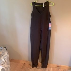 Black pants romper